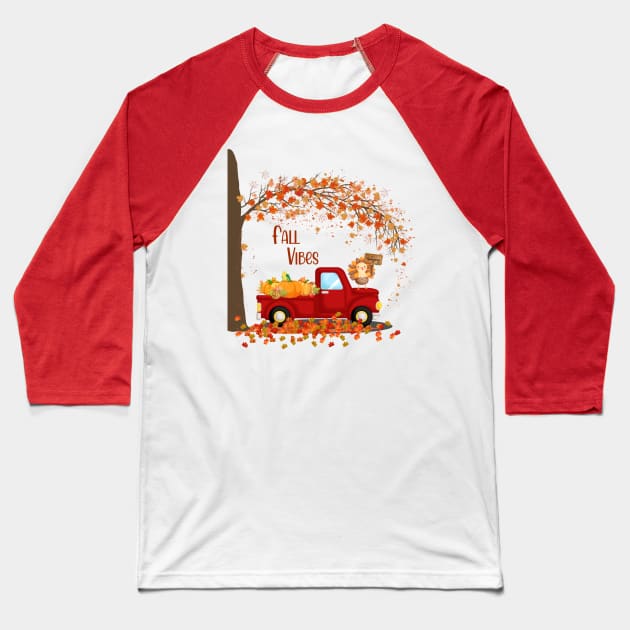 Fall Vibes Baseball T-Shirt by Athikan